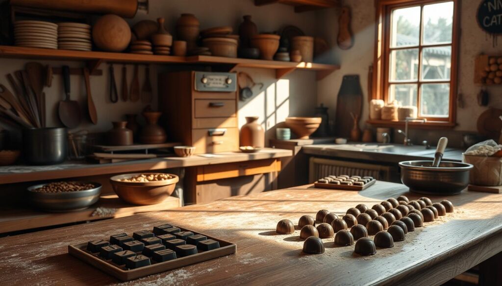produção artesanal de chocolate
