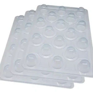 Kit 3 Formas Silicone Mini Trufa 18 Cavidades 30g Sp813 Bwb Cor Branco